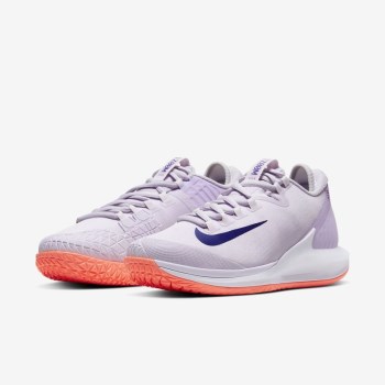 Nike Court Air Zoom Zero - Női Teniszcipő - Lila/Világos Mangó/Lila/Lila